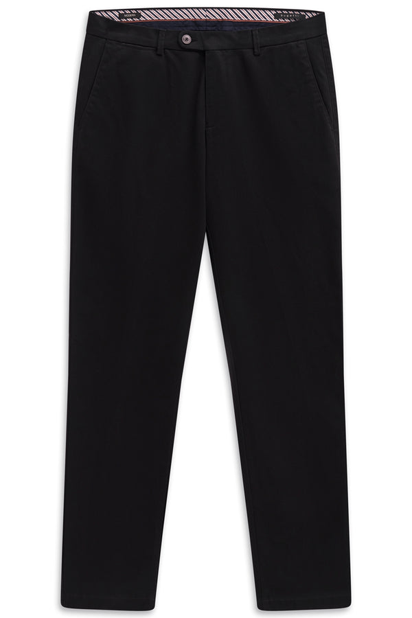 Essential Cotton Stretch Pants - Black